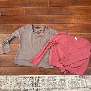 Purple and Pink Long Sleeve Tops